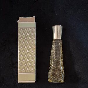 Avon Silver Cap Geometric Perfume Bottle